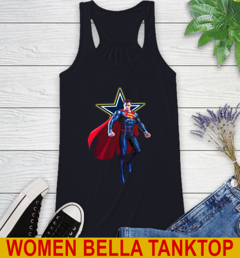 NFL Superman DC Sports Football Dallas Cowboys Racerback Tank 10