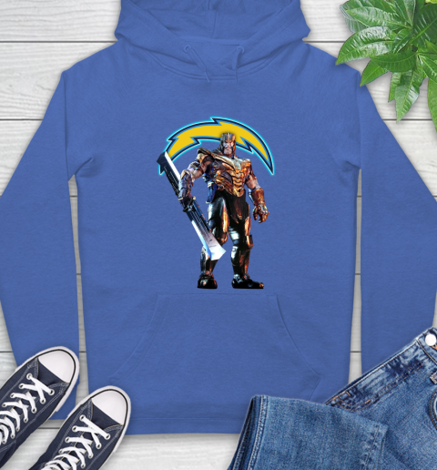 NFL Thanos Gauntlet Avengers Endgame Football San Diego Chargers Hoodie 9