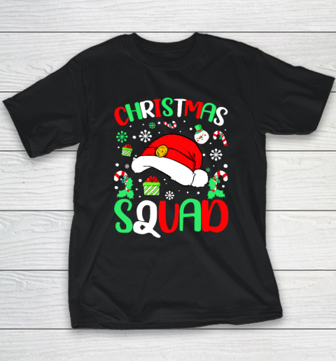 Christmas Squad Santa Hat Family Matching Pajama Xmas Youth T-Shirt