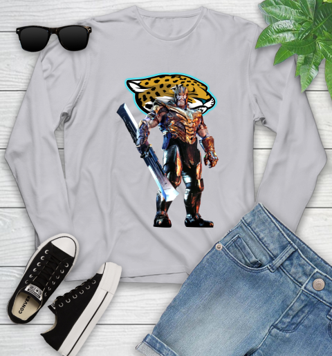 NFL Thanos Gauntlet Avengers Endgame Football Jacksonville Jaguars Youth Long Sleeve 5