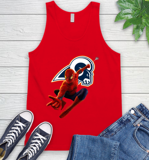 NFL Spider Man Avengers Endgame Football Los Angeles Rams Tank Top 6