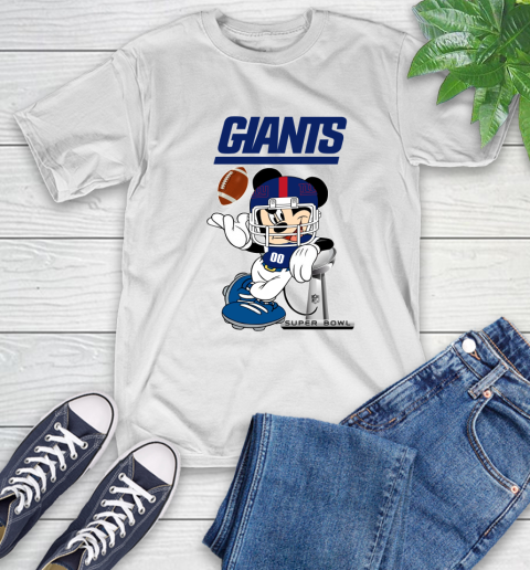 NFL newyork giants Mickey Mouse Disney Super Bowl Football T Shirt T-Shirt