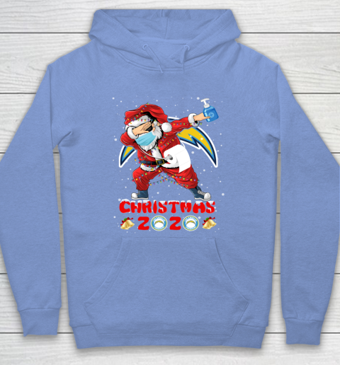 Los Angeles Chargers Funny Santa Claus Dabbing Christmas 2020 NFL Hoodie 8