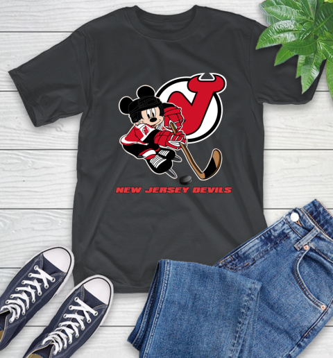 NHL New Jersey Devils Mickey Mouse Disney Hockey T Shirt T-Shirt 2