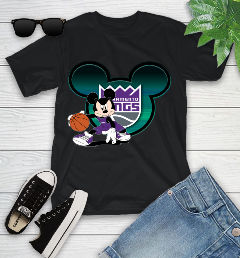 NBA Sacramento Kings Mickey Mouse Disney Basketball Youth T-Shirt 2