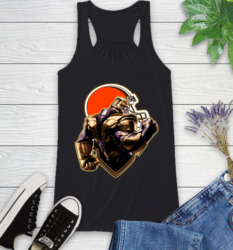 NFL Thanos Avengers Endgame Football Sports Cleveland Browns Racerback Tank 2