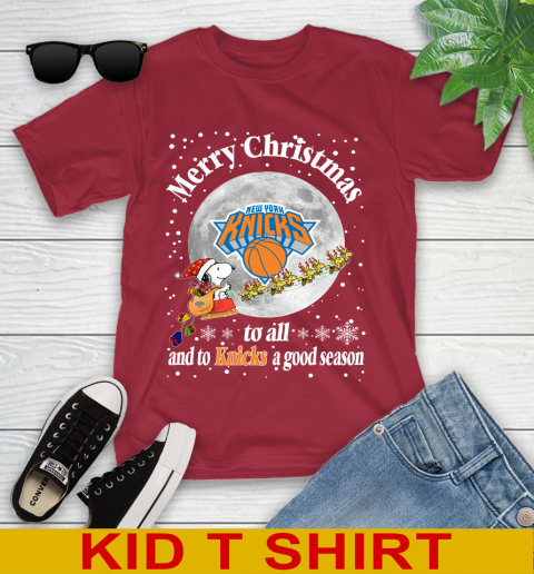 New York Knicks Merry Christmas To All And To Knicks A Good Season NBA Basketball Sports Youth T-Shirt 12