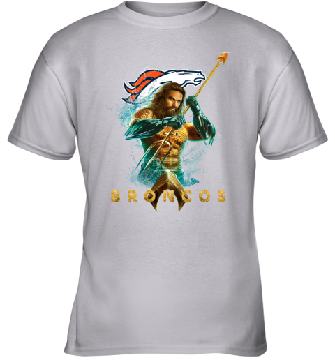 NFL Denver Broncos Aquaman DC Football Sports WZGBKsQzFkH youth t shirt 26 95 151514 front sport grey