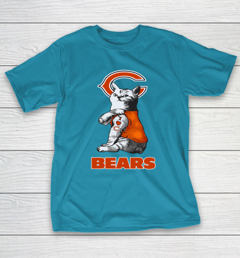 NFL Football My Cat Loves Chicago Bears T-Shirt 7