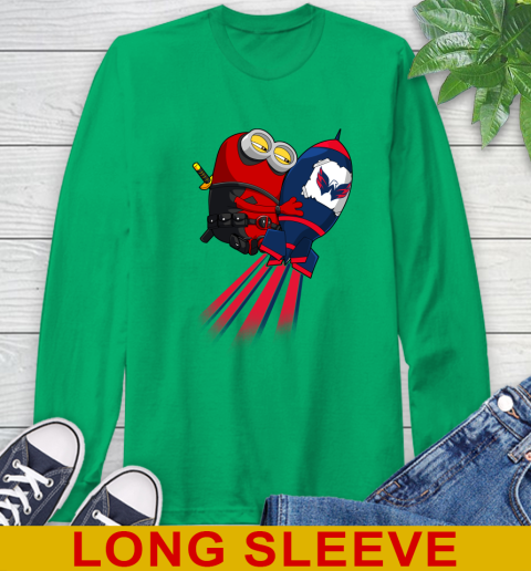 NHL Hockey Washington Capitals Deadpool Minion Marvel Shirt Long Sleeve T-Shirt 8