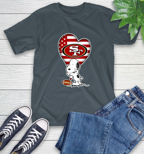 San Francisco 49ers NFL Football The Peanuts Movie Adorable Snoopy T-Shirt 9