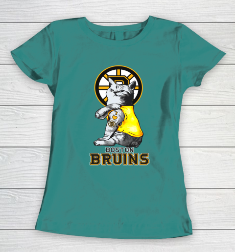 NHL My Cat Loves Boston Bruins Hockey Women's T-Shirt 10
