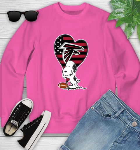 Atlanta Falcons NFL Football The Peanuts Movie Adorable Snoopy Youth Sweatshirt 7