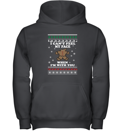 Gingerbread Christmas Sweater – I Can't Feel My Face Youth Hoodie