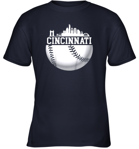 2k1l vintage downtown cincinnati shirt baseball retro ohio state youth t shirt 26 front navy