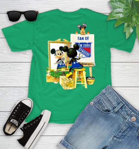 NHL Hockey New York Rangers Mickey Drawing Shirt 100
