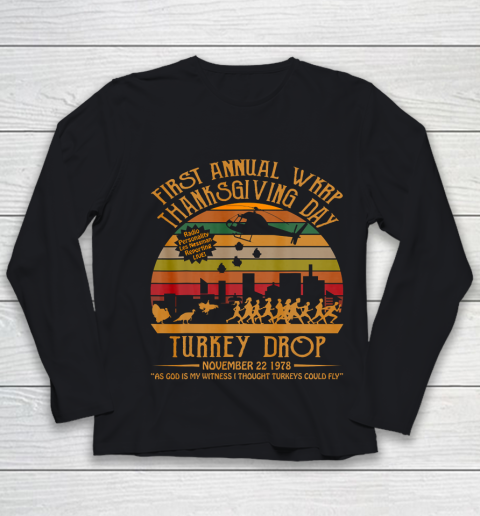 WKRP Thanksgiving Day Turkey Drop Youth Long Sleeve