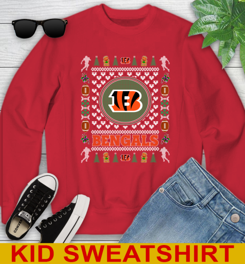 Cincinnati Bengals Merry Christmas NFL Football Loyal Fan Youth Sweatshirt 7