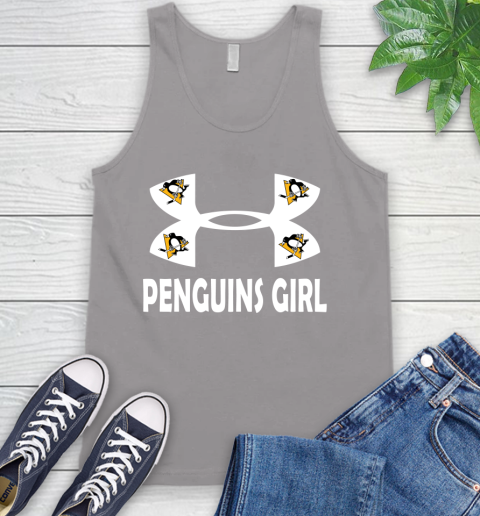 NHL Pittsburgh Penguins Girl Under Armour Hockey Sports Tank Top 4 NHL Pittsburgh Penguins Girl Under Armour Hockey Sports Tank Top - Image 4