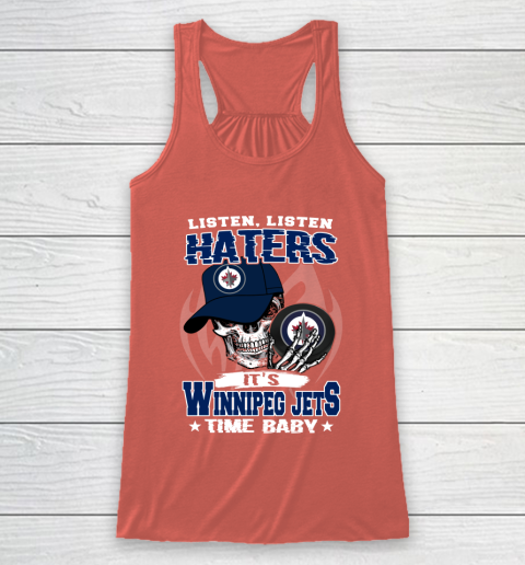Listen Haters It is JETS Time Baby NHL Racerback Tank 3