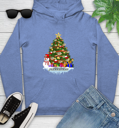 Nashville Predators Merry Christmas NHL Hockey Sports Youth Hoodie 12