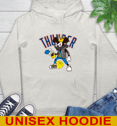 Oklahoma City Thunder NBA Basketball Mickey Peace Sign Sports Hoodie 12