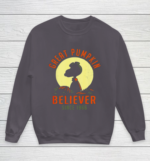 Peanuts Great Pumpkin believer since 1966 Halloween Youth Sweatshirt 5