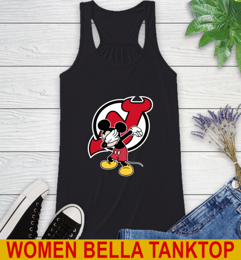 New Jersey Devils NHL Hockey Dabbing Mickey Disney Sports Racerback Tank 3 New Jersey Devils NHL Hockey Dabbing Mickey Disney Sports Racerback Tank - Image 3