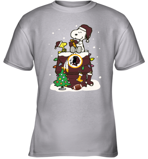 A Happy Christmas With Washington Redskins Snoopy Youth T-Shirt