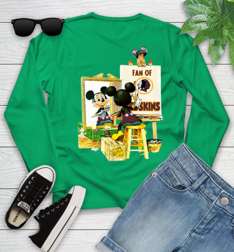 NFL Football Washington Redskins Mickey Drawing Shirt 118