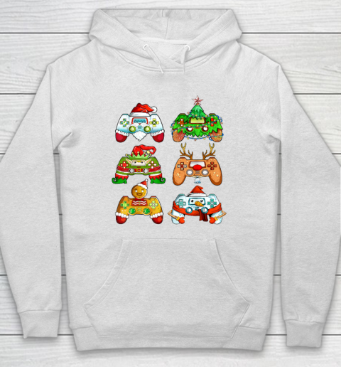 Christmas Santa Elf Gaming Controllers Snowman Hoodie