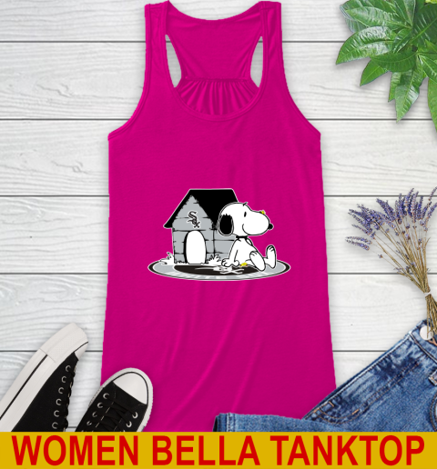 MLB Baseball Chicago White Sox Snoopy The Peanuts Movie Shirt Racerback Tank 8