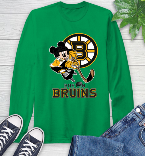 NHL Boston Bruins Mickey Mouse Disney Hockey T Shirt Long Sleeve T-Shirt 7