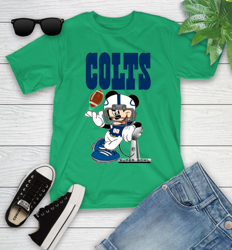 NFL Indianapolis Colts Mickey Mouse Disney Super Bowl Football T Shirt Youth T-Shirt 6