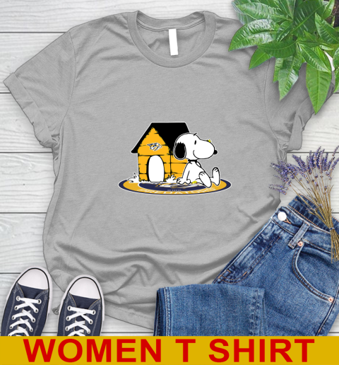 NHL Hockey Nashville Predators Snoopy The Peanuts Movie Shirt Women's T-Shirt 5