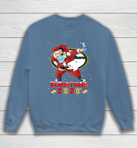 Green Bay Packers Funny Santa Claus Dabbing Christmas 2020 NFL Sweatshirt 6