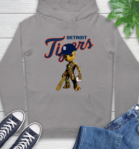 MLB Detroit Tigers Groot Guardians Of The Galaxy Baseball Hoodie 6