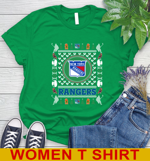 New York Rangers Merry Christmas NHL Hockey Loyal Fan Women's T-Shirt 7