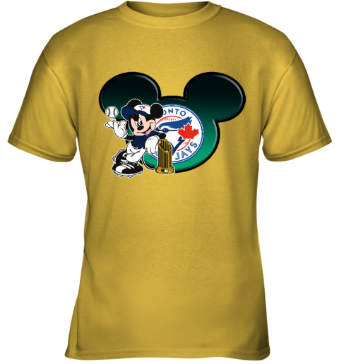 Toronto Blue Jays The Commissioner's Trophy Mickey Mouse ppcs toronto blue jays the commissioneramp 39 s trophy mickey mouse youth t shirt 26 front daisy
