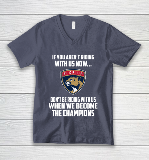 NHL Florida Panthers Hockey We Become The Champions V-Neck T-Shirt 7