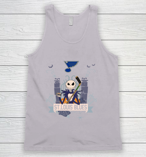 NHL St.Louis Blues Hockey Jack Skellington Halloween Tank Top 3