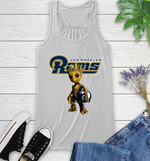 Los Angeles Rams NFL Football Groot Marvel Guardians Of The Galaxy Racerback Tank