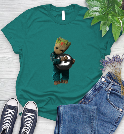NHL Groot Guardians Of The Galaxy Hockey Sports Calgary Flames Women's T-Shirt 12