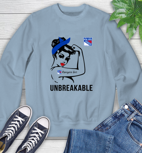 NHL New York Rangers Girl Unbreakable Hockey Sports Sweatshirt 5