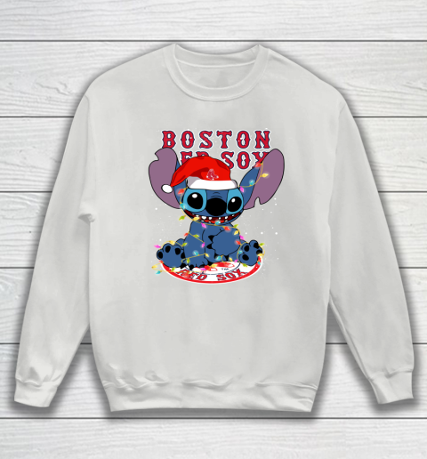 Boston Red Sox MLB noel stitch Baseball Christmas Sweatshirt 3