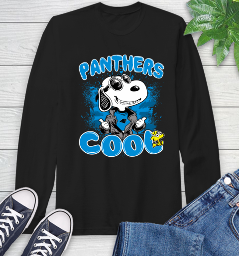 NFL Football Carolina Panthers Cool Snoopy Shirt Long Sleeve T-Shirt