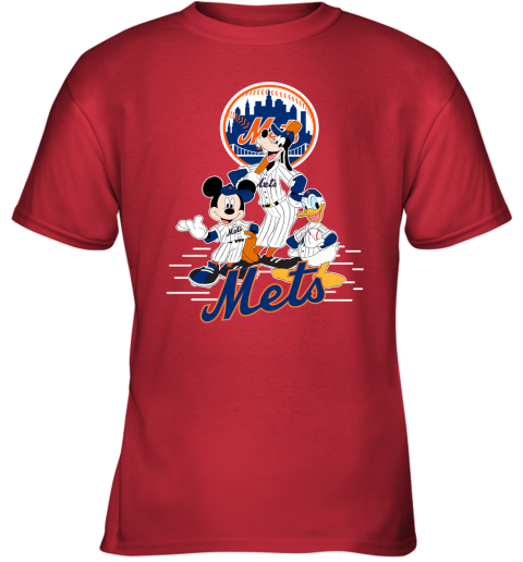 New York Mets Mickey Donald And Goofy Baseball Premium Men's T-Shirt 