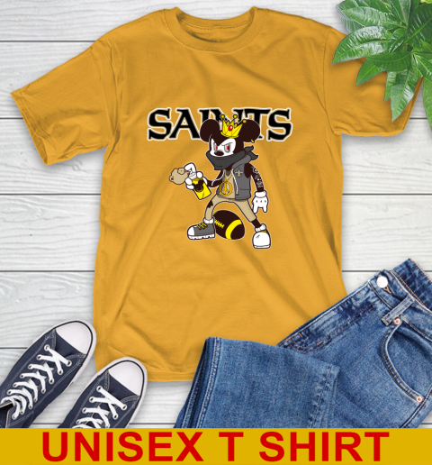 New Orleans Saints NFL Football Mickey Peace Sign Sports T-Shirt 3