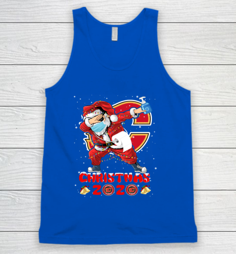 Calgary Flames Funny Santa Claus Dabbing Christmas 2020 NHL Tank Top 4