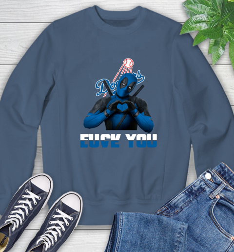 MLB Los Angeles Dodgers Deadpool Love You Fuck You Baseball Sports Sweatshirt 8
